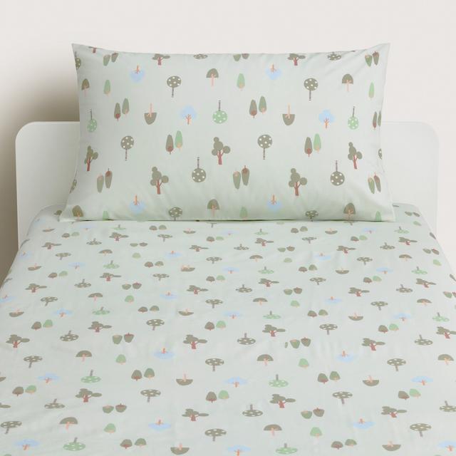 Twiggy Fitted Sheet Set in cool mint