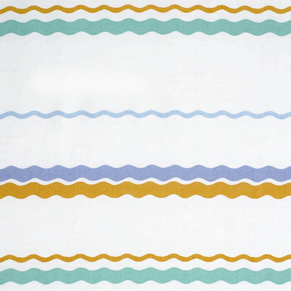 Skwiggle Fitted Sheet Set in white