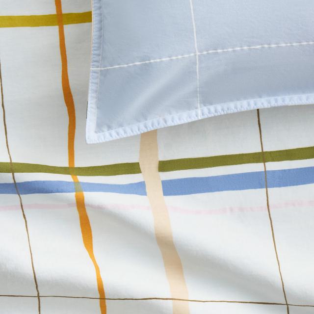 Bayley Washed Cotton Playful Plaid Quilt Cover Set in multi