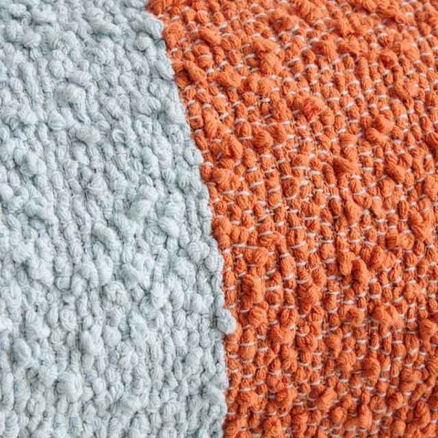 Etta Stripe Breakfast Cushion in burnt orange