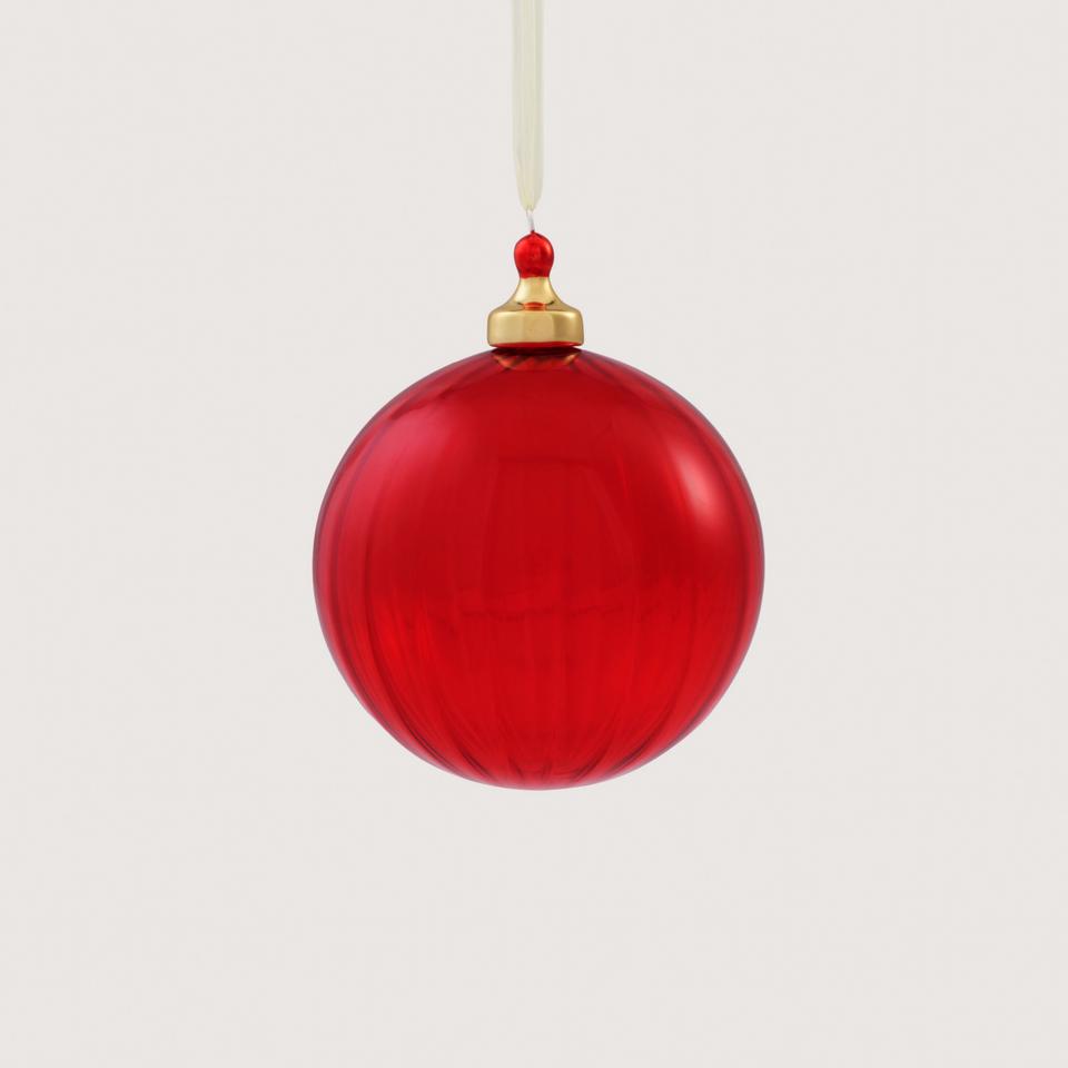 Ribbed Glass Ball