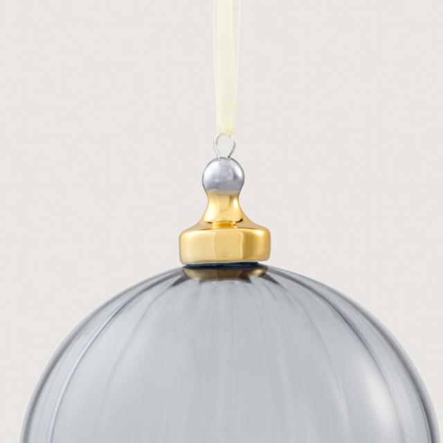 Ribbed 10cm Glass Ball