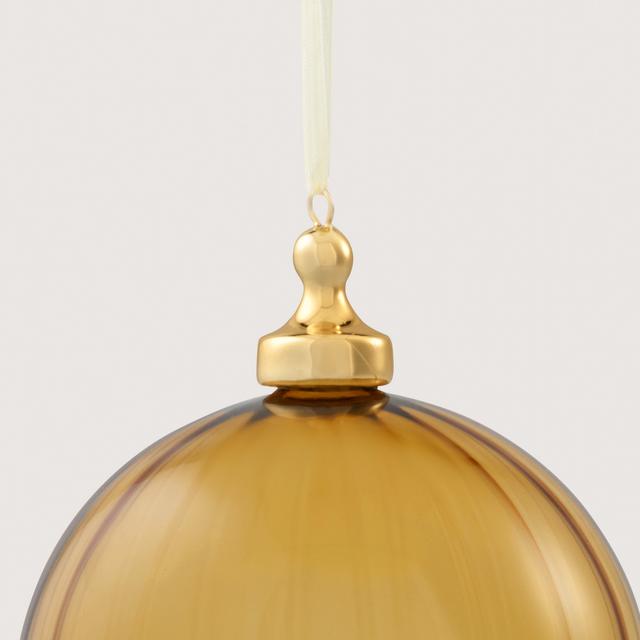 Ribbed 10cm Glass Ball