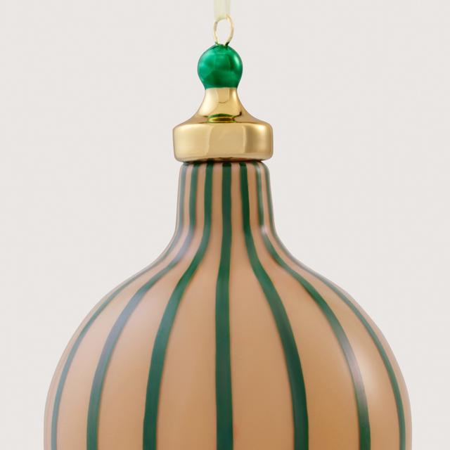 Opaque Vertical Stripe 16cm Finial