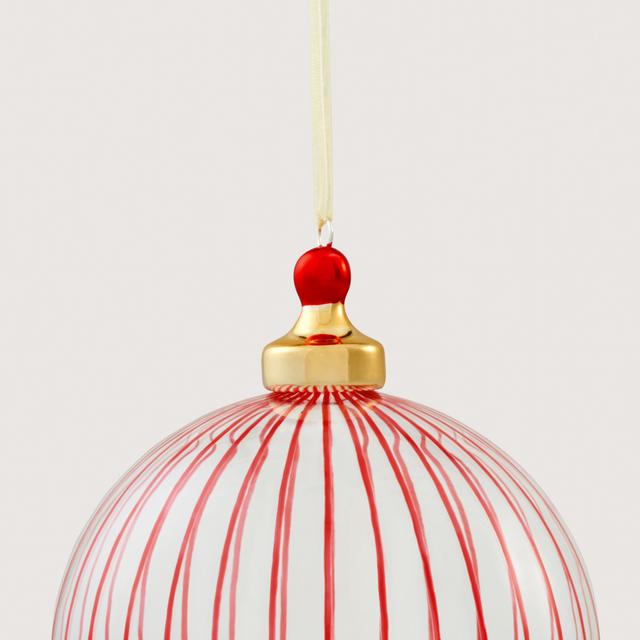 Vertical Stripe 10cm Clear Ball