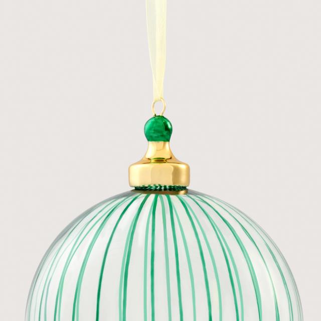 Vertical Stripe 10cm Clear Ball