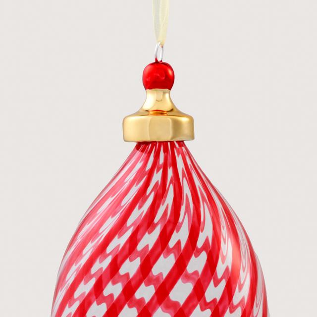 Vertical Stripe Clear 16.5cm Finial