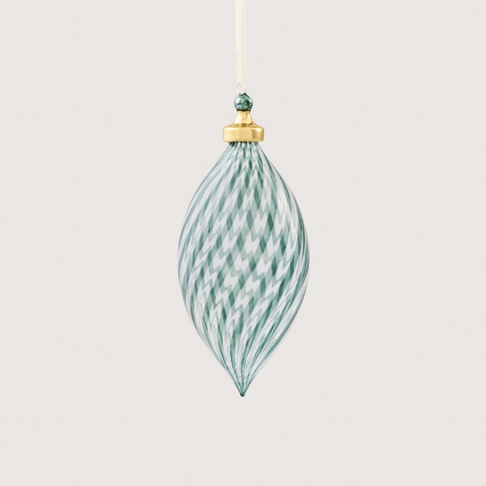 Vertical Stripe Clear Finial