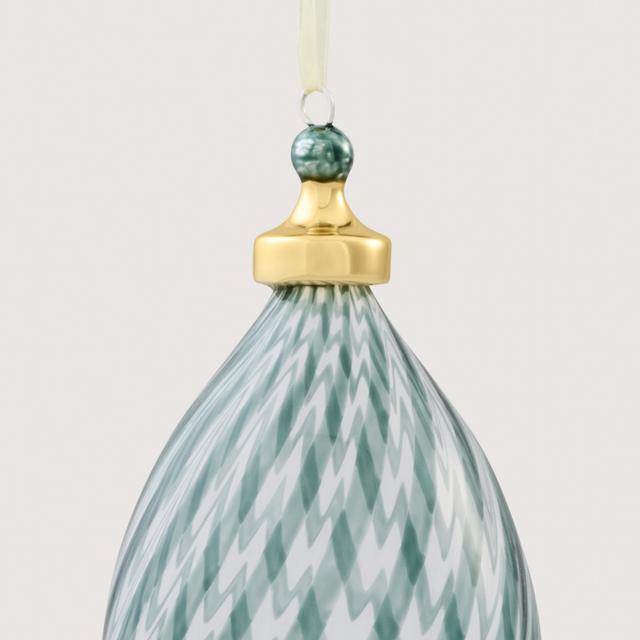 Vertical Stripe Clear 16.5cm Finial