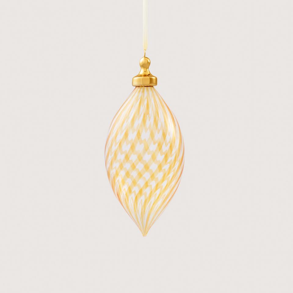 Vertical Stripe Clear Finial