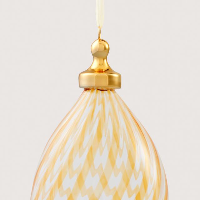 Vertical Stripe Clear 16.5cm Finial
