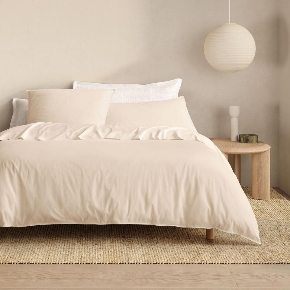 Callan Washed Percale Quilt Cover Set calico