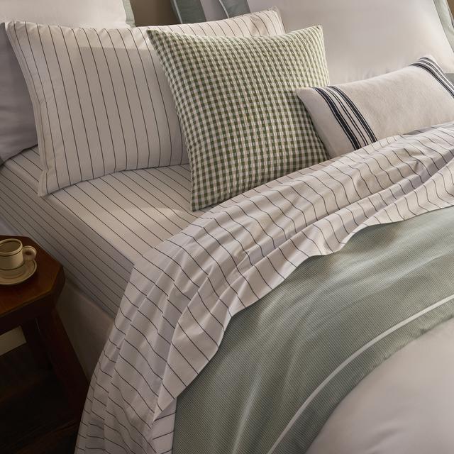 Bayley Stripe Washed Percale Sheet Set
