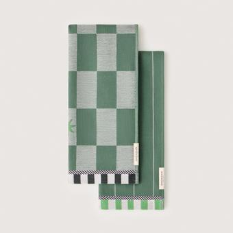 Starlit Tea Towel Set - Two Pack (sea green)