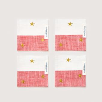 Twinkle Coaster Set - Four Pack (scarlet)