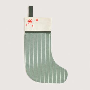 Twinkle Santa Stocking (sea green)
