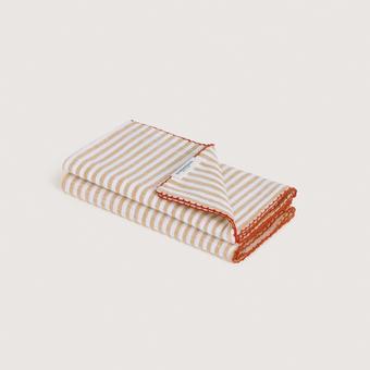 Vina Stripe Napkin Set - Two Pack (caramel)