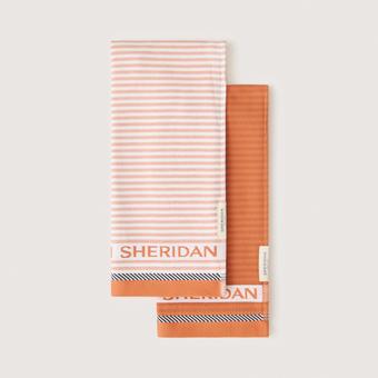 Vita Logo Tea Towel Set - Two Pack (burnt orange)