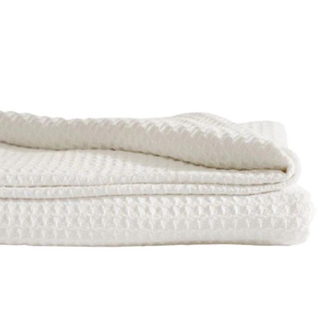 Sheridan Cotton Waffle Blanket Snow