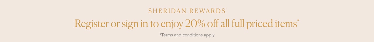 Loyalty Program Sheridan Rewards 20% off