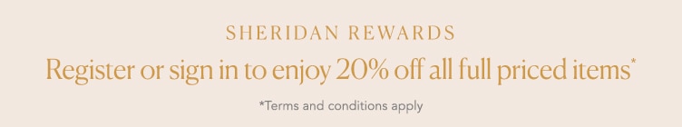 Loyalty Program Sheridan Rewards 20% off